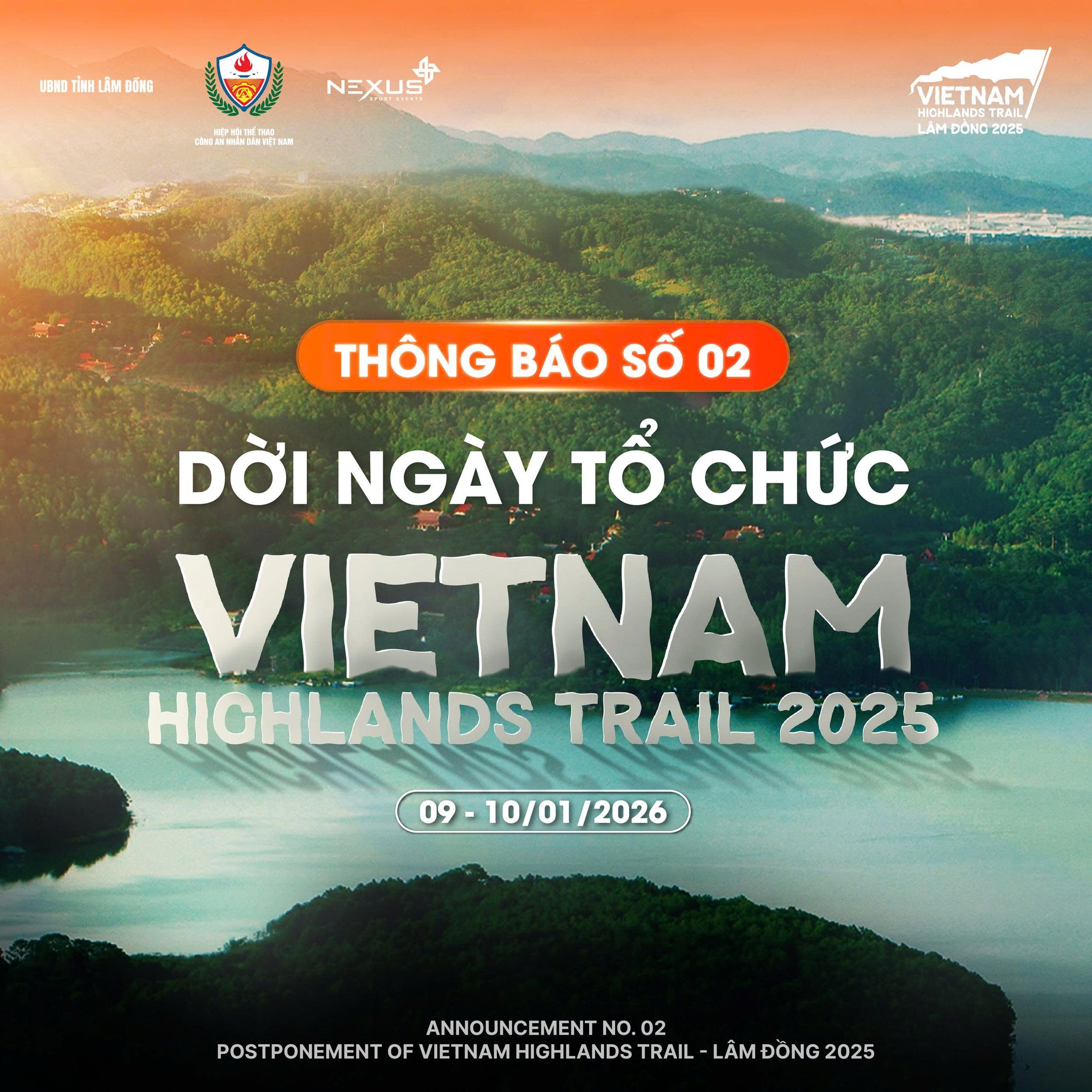 THÔNG BÁO SỐ 02 – DỜI NGÀY TỔ CHỨC VIETNAM HIGHLANDS TRAIL