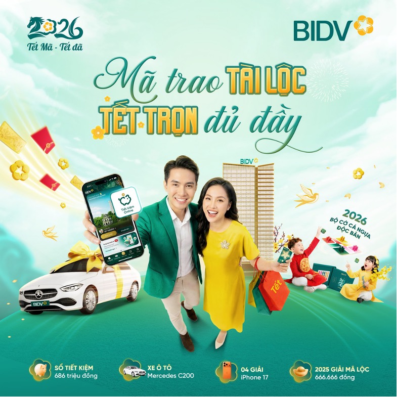 Cùng BIDV đón Mã trao tài lộc, tết trọn đủ đầy