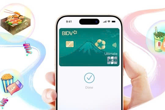 Khai ví Apple Pay, nhận ngay ưu đãi cùng thẻ BIDV JCB x Apple Pay